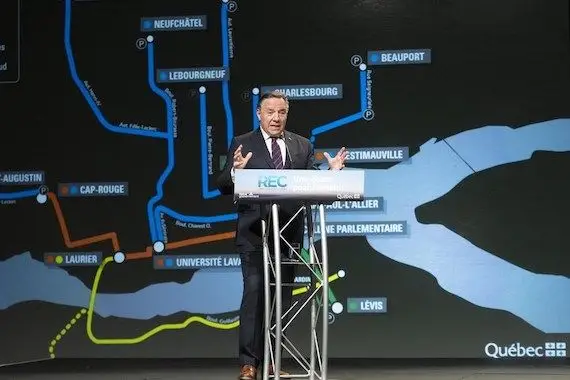 Tramway: Legault annonce qu’il appuiera le projet à Québec