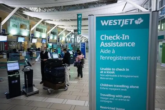 Une panne affecte certains services de WestJet