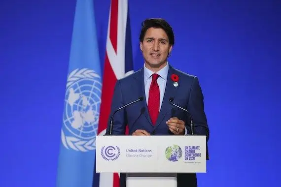 COP26: Trudeau parle en faveur d’un prix mondial sur le carbone