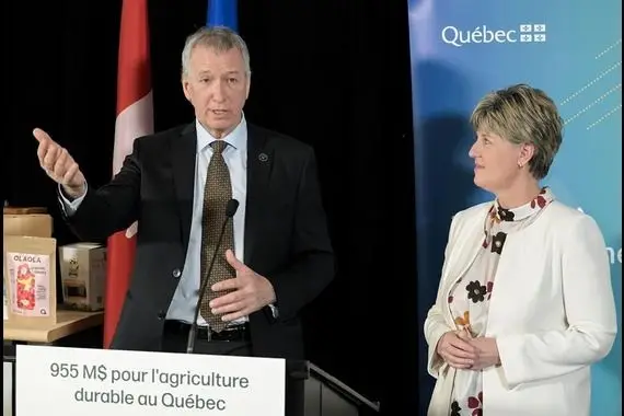 Entente bilatérale de 955 millions $ pour l’agriculture au Québec
