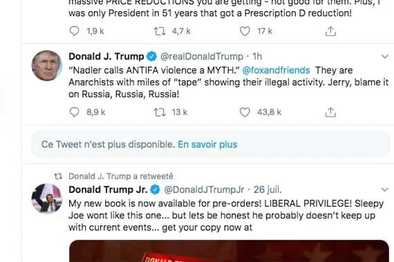 COVID-19: Twitter retire une vidéo postée par Trump